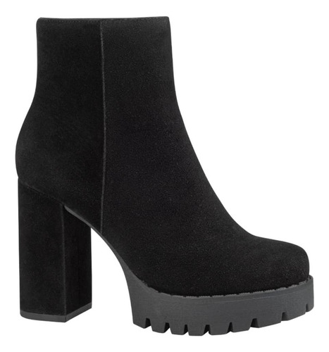 Botas Negras Dama Tacón Vestir Mujer Sao Paulo 1087403 Gamuz