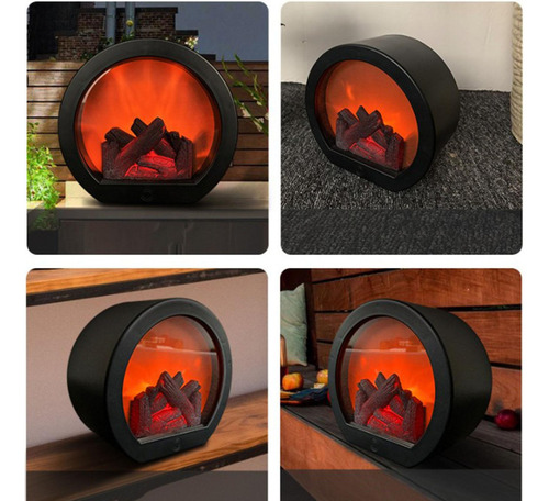 Simulación Chimenea Realista Parpadeo Efecto Llama Linterna