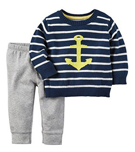 Carter S Boy S 2-piece Little Striped Sweater