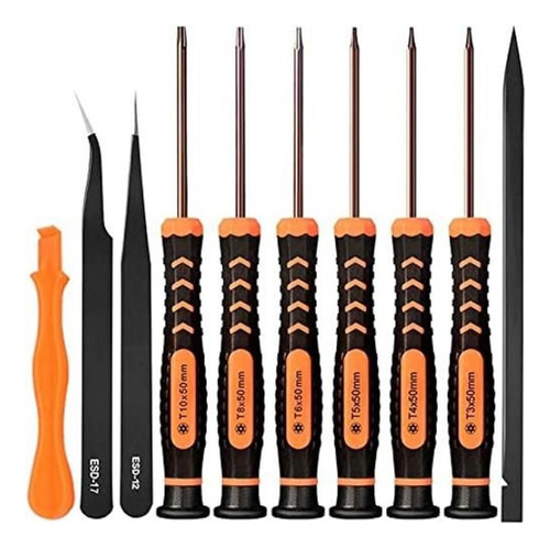 Teckman Juego De Destornilladores Torx 10 En 1 Con Puntas