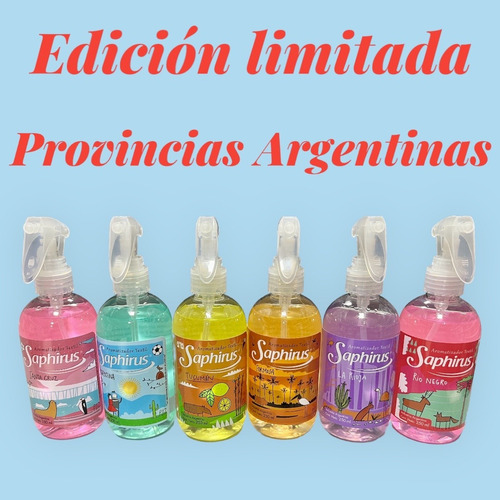 Imagen 2 de 6 de Saphirus Aromatizador Textil 250ml -vs Fragancias -pack X 6u