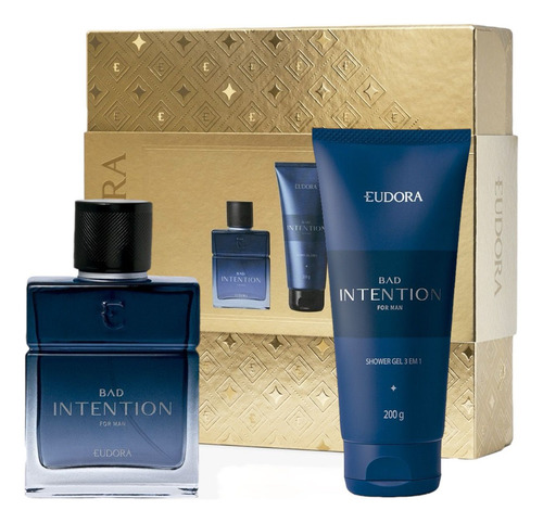 Presente Eudora Bad Intention Deo Colônia + Shower Gel 3 Em 1 - 200g Masculino