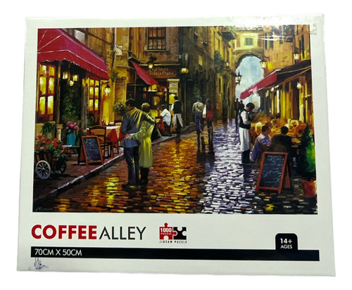 Puzzle Coffe Alley 1000 Piezas Ideal Para Regalar Premium