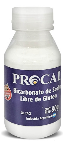 Bicarbonato De Sodio Procal Libre De Gluten Sin Tacc X80gr