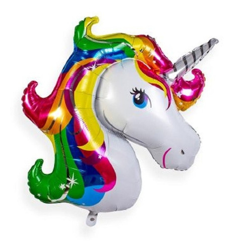 Globo Foil Metalizado Unicornio 33 Cms Cotillón Activarte