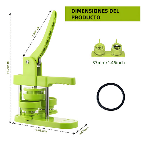 37mm Máquina Para Fabricar Botones De Insignia Kit