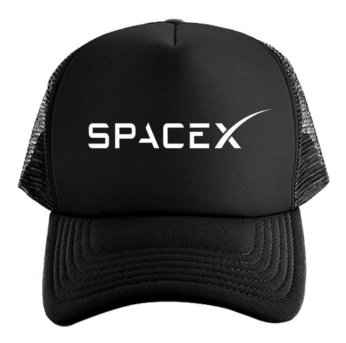 Gorra Black Unisex De Malla Spacex Space X