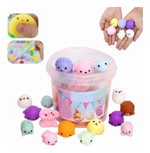 Escuichi Squishy Barato Kawaii Antiestres Mochi Juguete 24pc