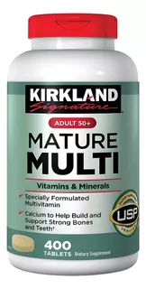 Venc Sept 2025 Multi Mature Adultos 50+ Kirkland 400 Tab Sabor Frutilla