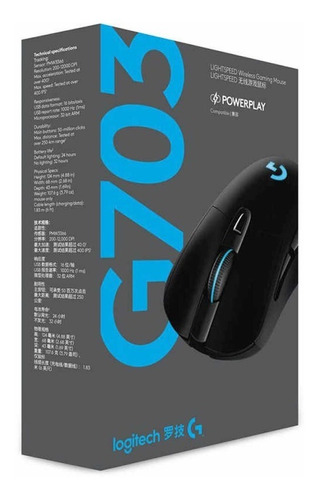 Mouse Gamer Logitech G703 Inalámbrico Lightspeed Hero Rbg