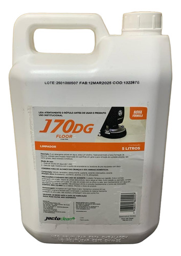 Detergente Neutro Limpa Pisos J70dg Floor Jacto Clean 5l