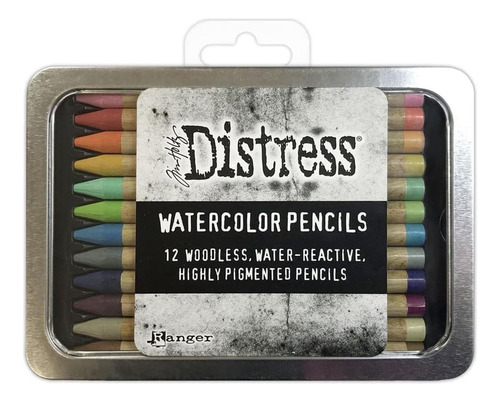 Tim Holtz Distress Watercolour Pencils Kit 2 (12 Pack)