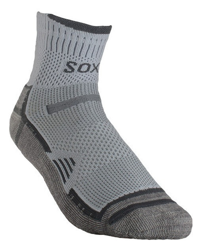 Medias Deportivas Trekking Termicas De Lana Merino - Sox Gris M