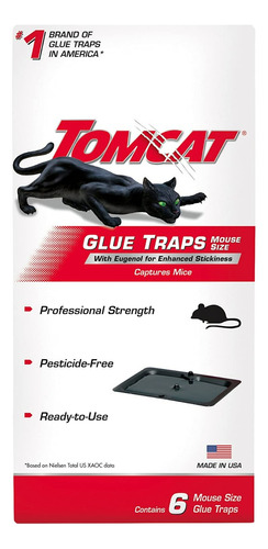 Tomcat 6 Trampa Pegamento Ratones Con Eugenol Sin Pesticidas