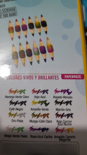Colores Triángulares Paper Mate Fantasy 12=24