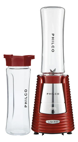 Liquidificador Philco Blender Vermelho Fit Retrô 2 Copos 300W