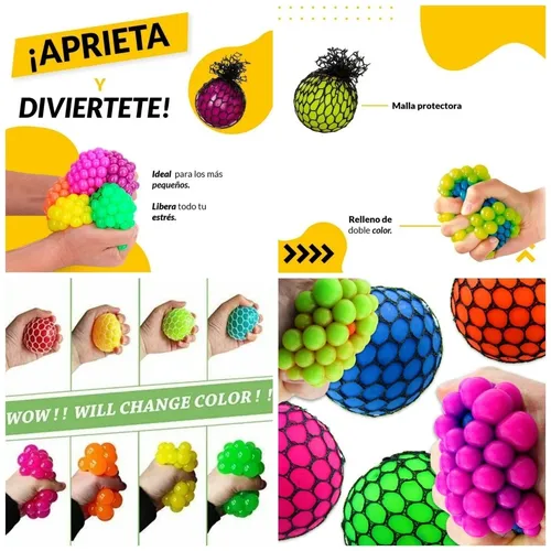 BOLA ANTIESTRES NEON 6.3 CM