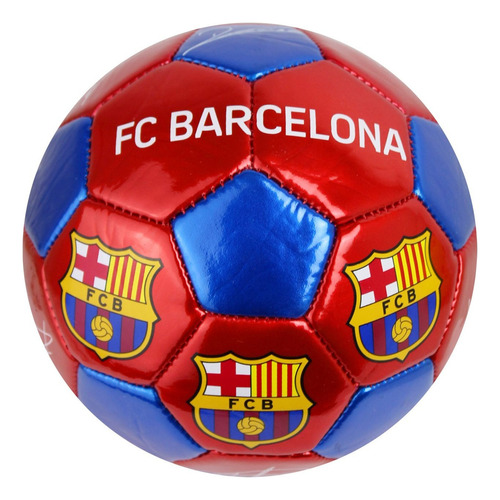 Balón De Fútbol Fc Barcelona Número 2 Cosido A Máquina Color Rojo/azul