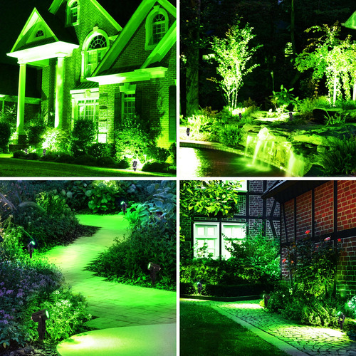 Luces Solares Verdes Para Exteriores Paquete De 2 Focos Ip65