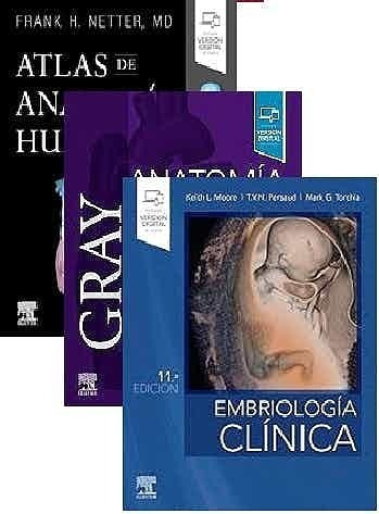 Pack Anatomía Para Estudiantes+embriología Clínica+atlas Ana