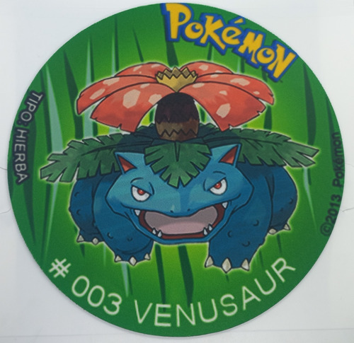 Mousepad De Tazo Pokemon Modelo #003 Venusaur | MercadoLibre