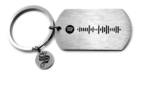 Llavero Personalizado Calendario Spotify E Inicial Gótica