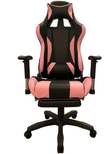 Imagen 5 de 8 de Silla Pc Gamer 06 Rosa 2 Almohadones/apoyapies Envio Gratis