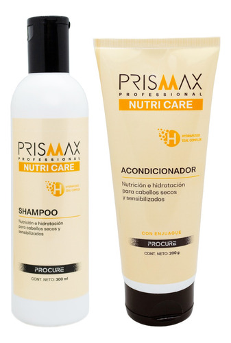 Prismax Nutri Care Kit Shampoo + Enjuague Nutritivo Chico
