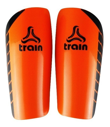 Canilleras De Futbol Train Modelo Performance Color Naranja