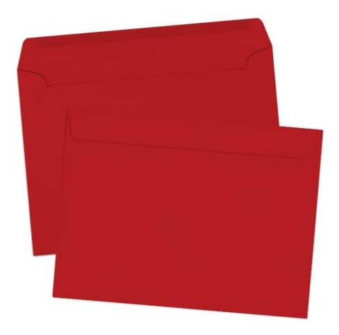 Luxpaper 9 X 12 Sobres Tipo Folleto | Rojo Rubí | 80 Libras.