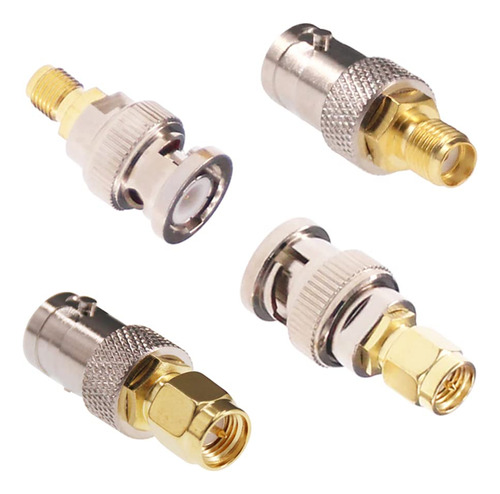 Rfaha 4pcs Sma A Bnc Kits Rf Adaptador Coaxial Macho Hembra 