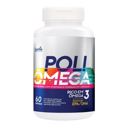 4x Poli Ômega Lavitte Rico Em Ômega 3 Epa Dha 1000mg 