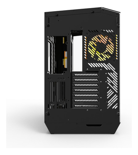 Gabinete Darkflash Dy470 Atx Lujo Vista 330° Con 4 Fans Argb Negro