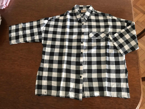 Camisa Leñadora A Cuadros Manga Corta 3/4 Mujer Normandie M