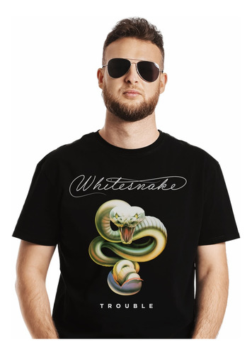 Polera Whitesnake Trouble Rock Impresión Directa