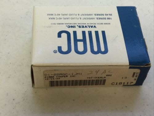 New Mac D1-22agc-1jm1 Solenoid Valve, Free Shipping Bbt