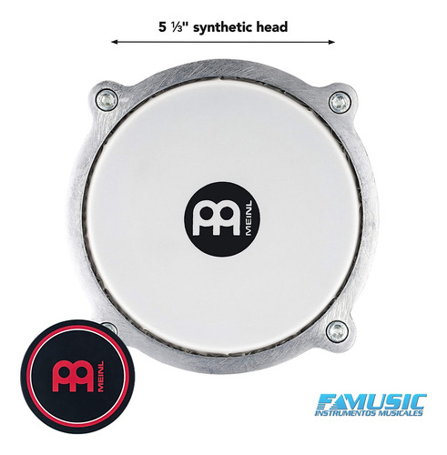 Imagen 2 de 10 de Derbake Meinl He100 Aluminio Parche Sintetico 13.5cm Envios