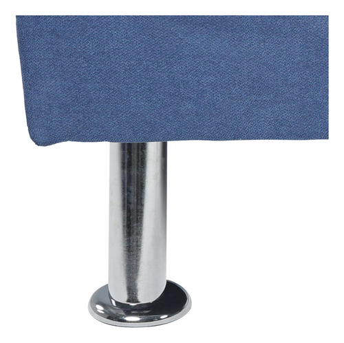 Sillón Cama Futón Madera Patas Metálicas 182x92x85cm Azul
