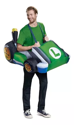 máquina de coser George Eliot combate Disfraz Nintendo Carro Inflable Mario Kart Para Adulto