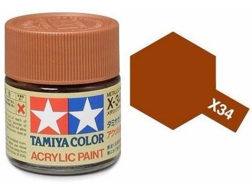 Tamiya 81034 Pintura Acrylic X-34 Metallic Brown 3/4 23ml P1