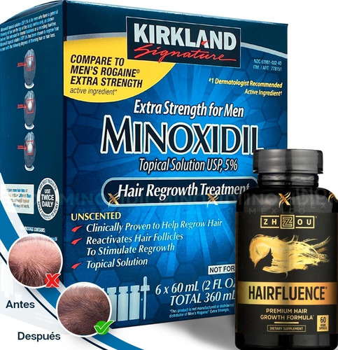 Minoxidil 5% + Zhou Hairfluence 60 Caps Premium