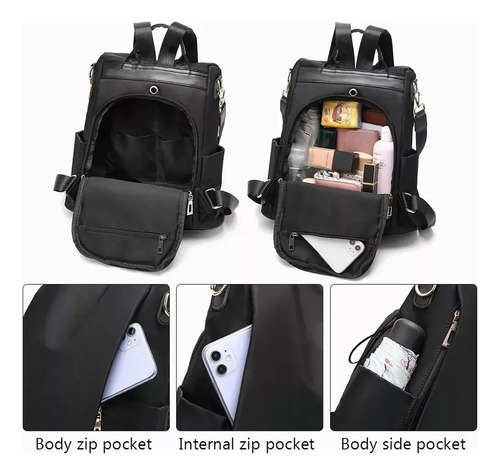 Mochila Mujer Moda Oxford Impermeable Antirrobo Para Mujer