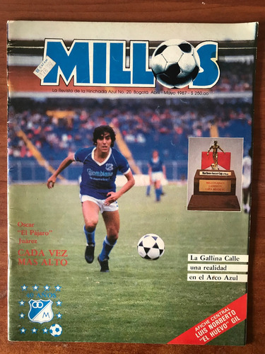 Revista No 20 Millonarios Fc Fútbol Abril Y Mayo 1987 - Azul