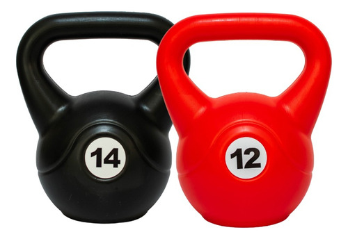 Kit Combo Pesas Rusas Kettlebell 12 Y 14kg Fitness Mancuerna