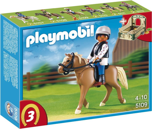 Playmobil 5109 Caballo Haflinger Con Jinete Y Establo