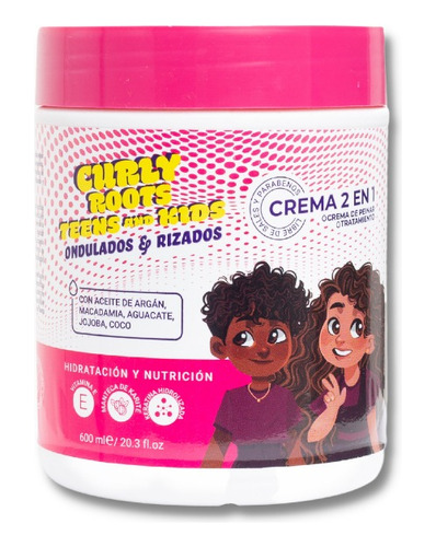 Crema 2en1 Curly Roots Kids 1k - mL a $65