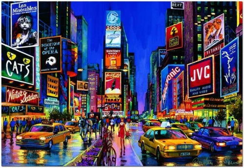 Times Square New York Neon Fluor.. Rompecabezas 1000pz Educa