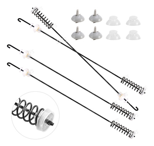 Suspensión Amortiguadores Lavadora Whirlpool W11084453 60 Cm Pack de 4