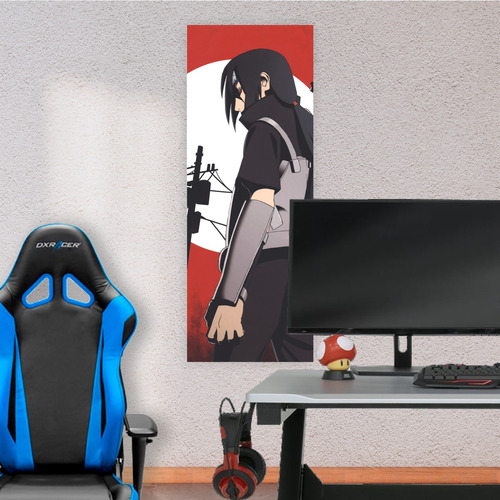 Cuadro Grande 30x80 Cm Naruto Itachi Joven Animeras