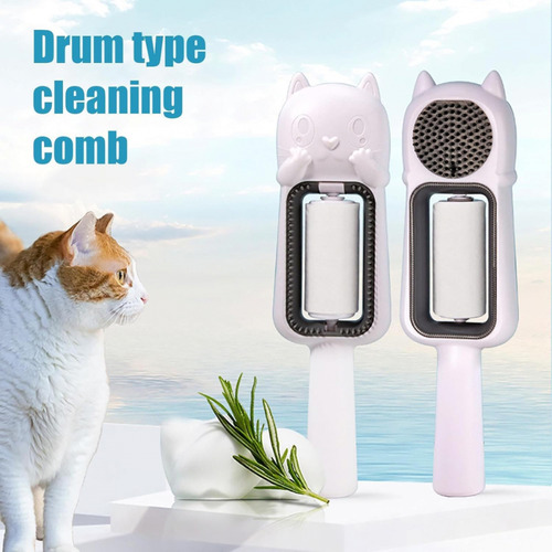 Escova Removedora De Pelos Gato Pets 4 Em 1 Kapbom Branco